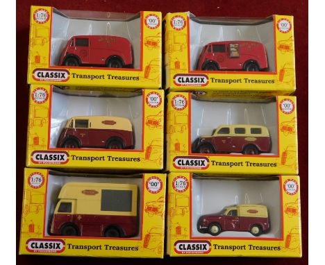 Classix by Pocketbond 1:76 scale, six boxed commercial vehicles excellent condition, mint and boxed