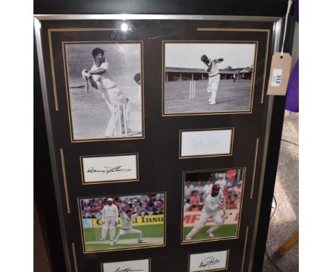 Signed Cricket Photo, Viv Richard Hadlee framed, this item comes with a full Certificate of Authenticity and signed by Sir Ga