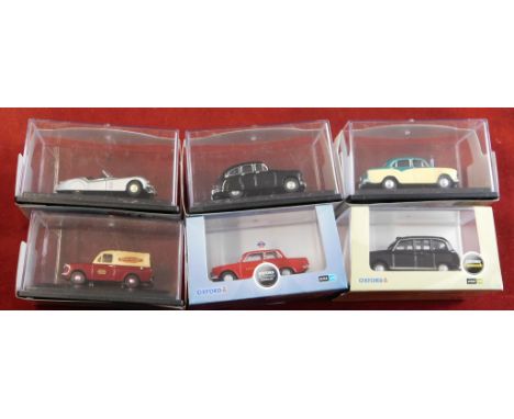 Oxford Automobile Company 1:76 scale boxed six boxed cars and commercial, excellent condition, mint and boxed