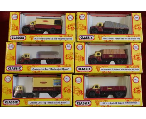 Classix by Pocketbond 1:76 scale (British Rail) six boxed commercial vehicles, excellent condition mint and boxed