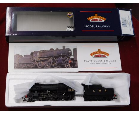 Bachmann Locomotive IVATT Class 4, 3001 LMS black double chimney, 32-575 mint and boxed
