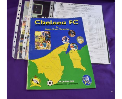 Chelsea programmes from the Post season 1997 tour of the Far East. Brunei National team Tour brochure 21st to the 25th May 19
