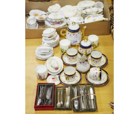 A Victorian child's tea service, c1890;  others, various;  flatware;  etc 