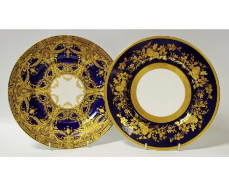 A decorative Royal Worcester fine bone china plate; another (2)