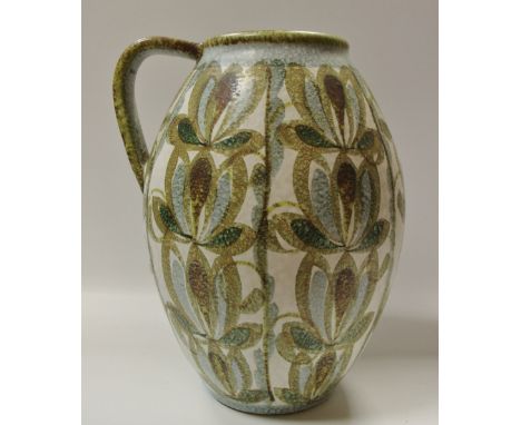 A Denby Glyn Colledge vase with handle, 31cm high