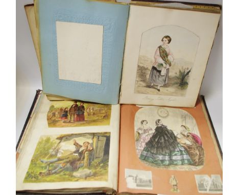 An impressive Victorian sketch book and scrap album comprising of intricate botany observational studies, views of Derbyshire