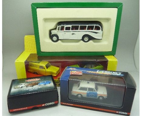 Four Corgi die cast vehicle sets including Only Fools and Horses