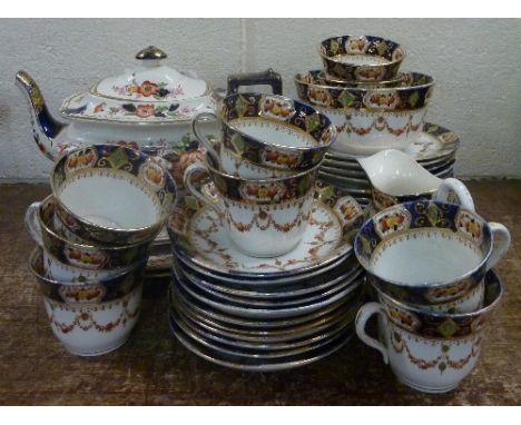 A Staffordshire tea service, some pieces a/f