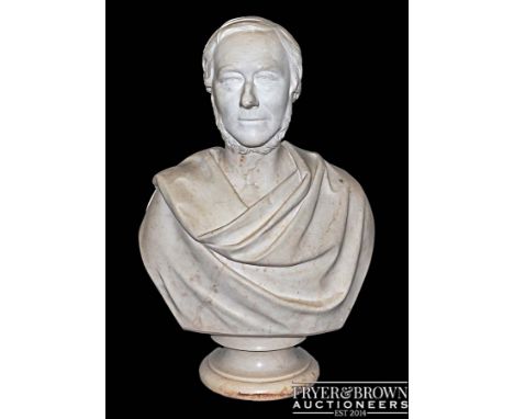 Patrick MacDowell (1799-1870) - A large and important portrait bust probably WIlliam Cubitt (1791-1863) Lord Mayor of London 