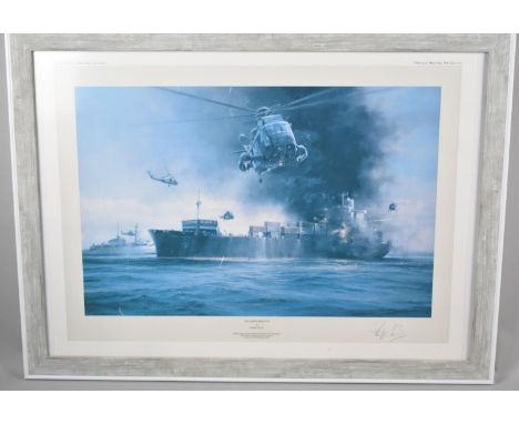 A Framed Military Print, Sea King Rescue by Robert Taylor, 56x36cm 