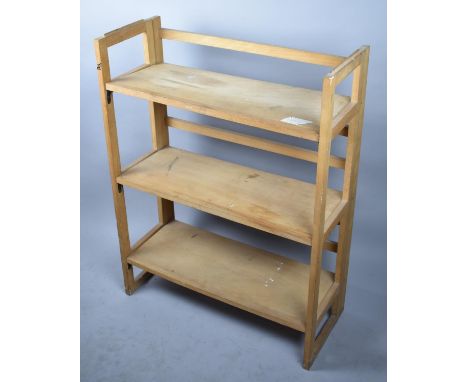 A Wooden Folding Three Shelf Unit, 71cm Wide 