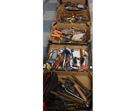 A Large Collection of Workshop Tools to Include G Clamps, Hammers, Pliers, Drills, Ring Spanners etc 