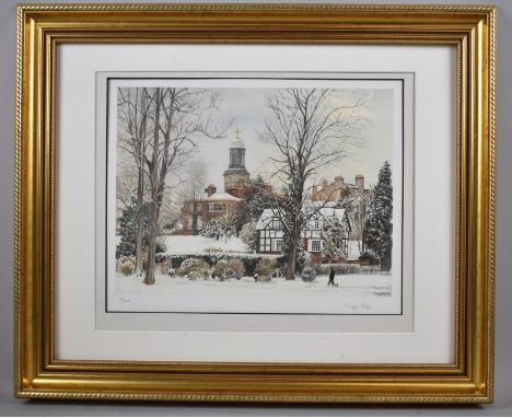 A Framed Carys Delf Print, St. Chads Church Shrewsbury from Quarry, no. 29/450, 37x29cm 