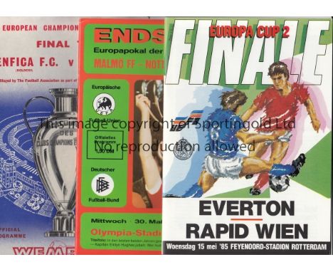 EUROPEAN FINALS   Five European Finals plus a copy of Onze magazine supplement covering the 1976 European Cup Final in Glasgo
