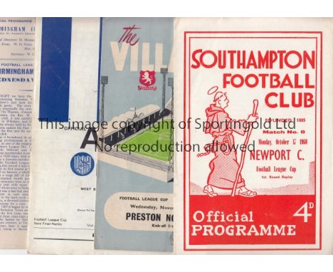 1960'S FOOTBALL PROGRAMMES     Over 90 programmes including 1960/1 League Cup matches Southampton v Newport, Bury v Sheff. Ut