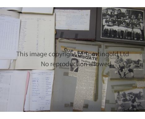 RAMSGATE 1950s    Photo album containing 28 large photographs of Ramsgate FC 54/5 and 55/6, mostly in match action with a cou