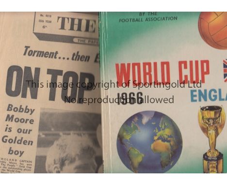 WORLD CUP 66   Collection of printed items relating to the 1966 World Cup, Football Monthly dated March, May , June 66 plus A