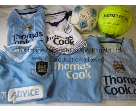 MANCHESTER CITY        Two fully signed official Manchester City footballs, one from the 1990's and the other from the early 