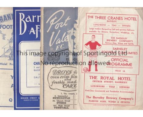 CREWE    A collection of 9 Crewe Alexandra away programmes from the 1950's at Port Vale (mark on front/rusty staples) 1952/53