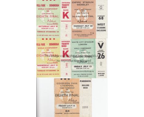 WORLD CUP 66   Five match tickets from World Cup 66, Argentina v Spain , 13/7/66 at Villa Park,  Uruguay v France 15/7/66 at 