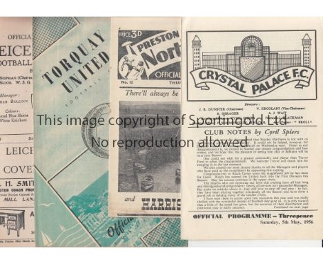 1950s   Collection of seventy one programmes, all 1950s from 50/51 to 59/60, variety of clubs but includes a few Tottenham aw
