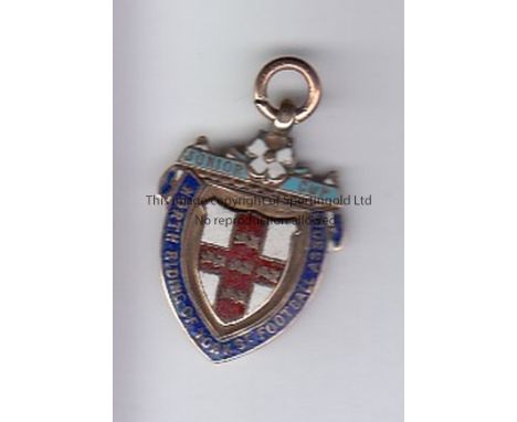 NORTH RIDING FA MEDAL 1908   North Riding Football Association gold and enamel medal, hallmarked and inscribed 1908 Oliver At