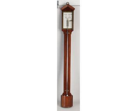 19th century mahogany stick barometer with Dutch inscription. F. Meissner in Arnhem. Dimensions: 97 cm. In good condition.