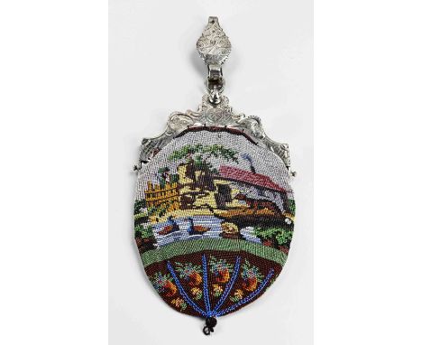 Antique Parrot hook decorated with engraving, size: J.Labberton, Schoonhoven, jl.: K:1803, and fitted with a contoured skirt 