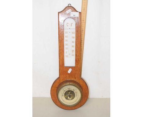 An early 20th Century combination barometer and thermometer