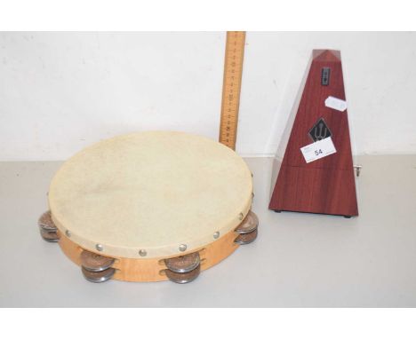 A tambourine and a metronome
