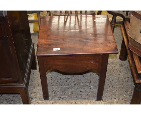 A Victorian mahogany stool converted from a commode