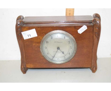 An early 20th Century mahogany cased mantel clock marked H Bateman, St Helens
