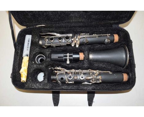 A cased clarinet