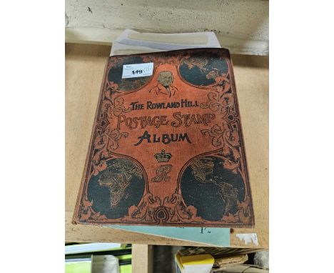A junior stamp album together with various postcards, Middlesex Rugby Seven a Side finals program, Twickenham 1951 and  RFU E