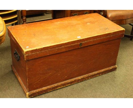 Victorian pine trunk, 52 x 106 x 50cm.