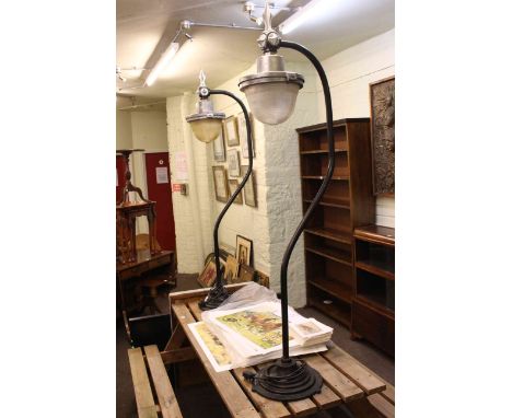 Pair Vintage GEC floor lamps on cast iron bases.