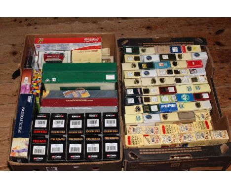 Two boxes of Lledo and other model vehicles.