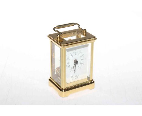 Woodford brass carriage clock.