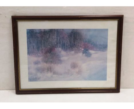 Modern Mahogany Framed Print  Dimensions Including Frame : 91cm x 68cm 