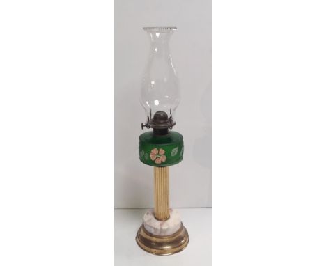 Vict Oil Lamp  Dimensions: 49cm H