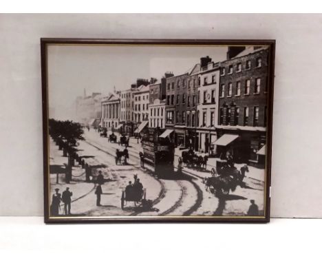 Old Dublin Scene Print  Dimensions Including Frame: 53cm x 42cm