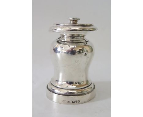 An Edward VII Silver Pepper Grinder, Chester 1901, J.M.B. 