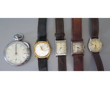 A Selection of Vintage Wristwatches including Everite, Solix, Lanco and YACHTSMAN timer 