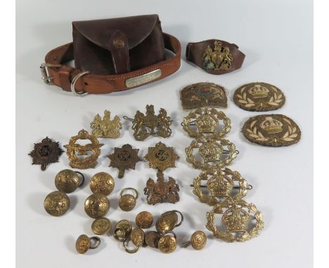 A Collection of Military Badges including Royal Army Service Corps, South African Air Force etc. 