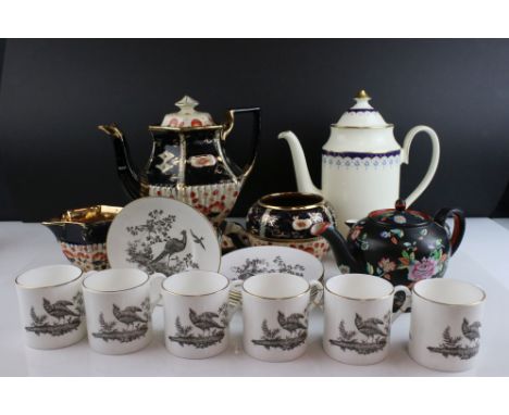 Mixed Lot of Ceramics including Six Royal Worcester Coffee Cans and Saucers, Mintons Coffee Pot and Two sets of Early 20th ce