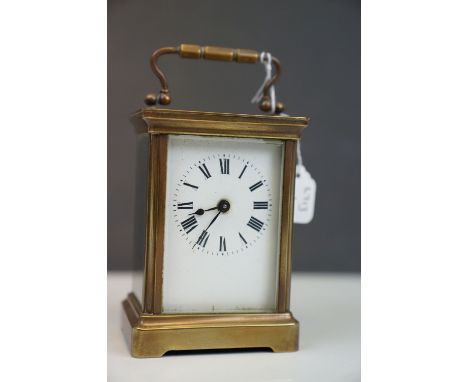 Duverdrey &amp; Bloquel enamel and brass French carriage clock 