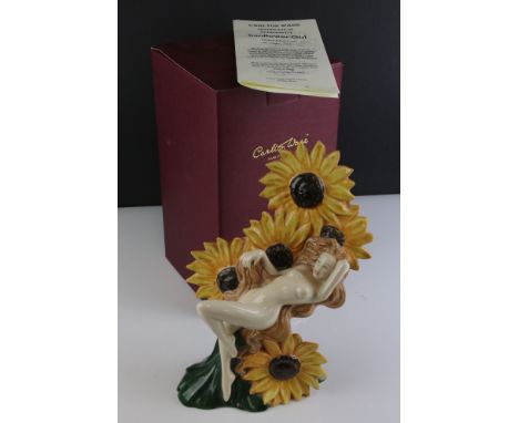 Boxed Carltonware ' The Carlton Girl Sunflower ' limited edition 207 with coa