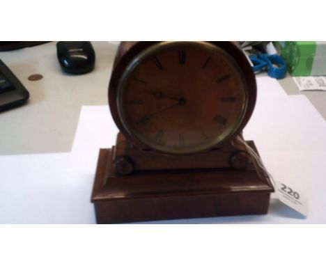 Vintage French Mantel Clock by Brevete-Rose wood case, late 19th Century, Roman numerals, working order.
