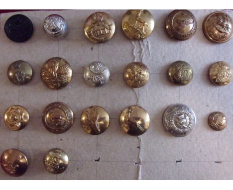 Commonwealth Military Button Collection (24 Large) African including: Natal Infantry, Transvaal Cadets 2nd Battalion, West Rh