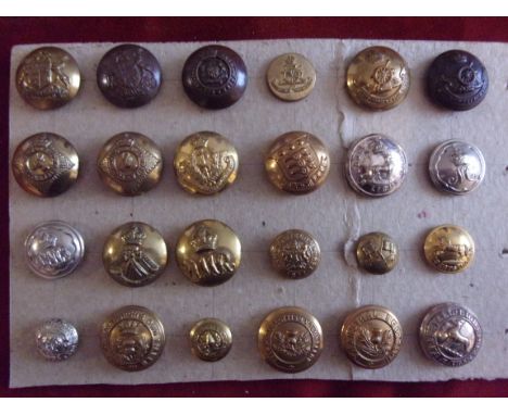 Commonwealth Military Button Collection (24 Large) African including: South African Infantry, South African Artillery, Border